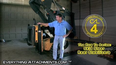 rear mount skid steer stabilizers|rear stabilizer attachment.